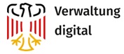 Logoen til Verwaltung Digital - Tysklands digitale plattform med forklaring om §34c GewO-lisens